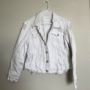BLANKNYC White Distressed Denim Jacket